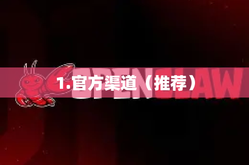 1.官方渠道（推荐）