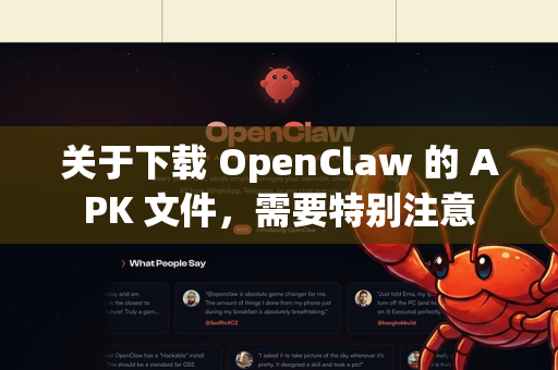 关于下载 OpenClaw 的 APK 文件，需要特别注意
