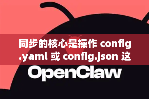 同步的核心是操作 config.yaml 或 config.json 这个配置文件。以下是详细的设置方法和注意事项