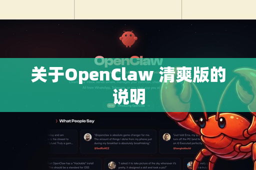 关于OpenClaw 清爽版的说明